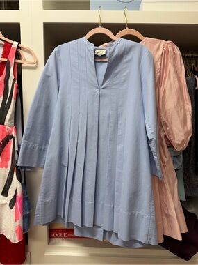 Tuckernuck Light Blue Pleated Tunic Dress
